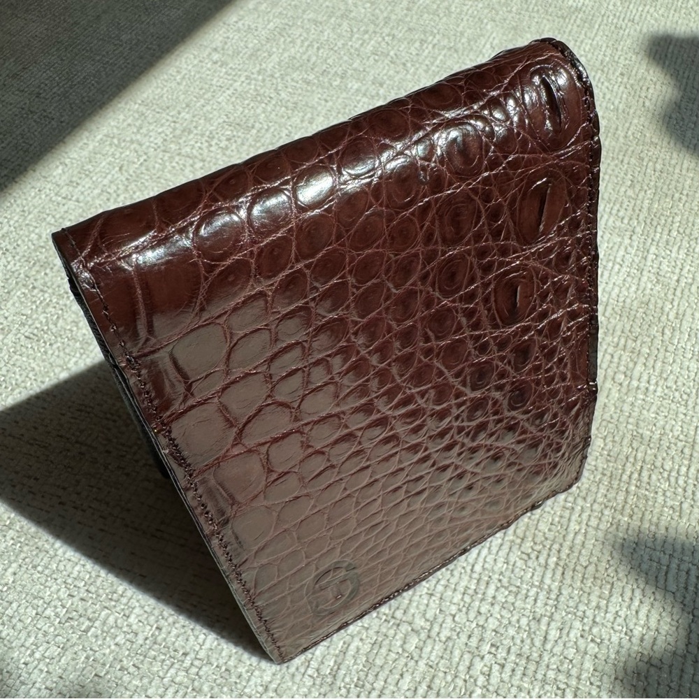 Bi-Fold Authentic Crocodile Leather Wallet - Picture 3 of 11